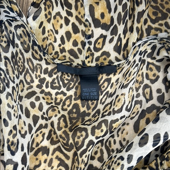 Victoria Secret Silk Cheetah Print Sheer Maxi Dress/Coverup/Robe | One Size - Picture 8 of 8
